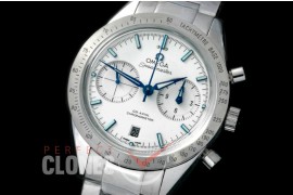 OMSP00704 Speedmaster SS/SS White/Blue A-7750 Mod to Calibre 9300 Functions