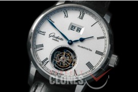 0 GLT10001 Senator Big Date Tourbillon SS/LE White Fly Man Tourbillon 