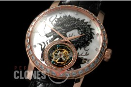 VC00002 Traditionelle Tourbillon Dragon RG/LE White Fly Man Tourbillon 