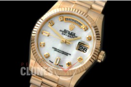 RL36DD-YG-18K-037 118238 YG/YG MOP White Diamond Swiss 2836