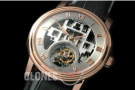 0 0 BP-VIL-117 Villeret Tourbillon RG/LE Skeleton/Grey Flying Man Tourbillon 