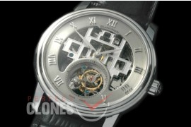 0 0 BP-VIL-112 Villeret Tourbillon SS/LE Skeleton/Grey Flying Man Tourbillon 