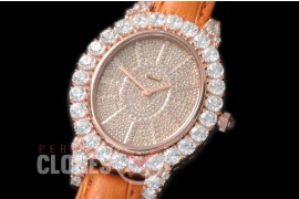 CP-LHD-102 L'Heure Du Diamant Oval RG/LE Diam Swiss Quartz 