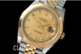0 0 RL41DJ-18K-425 116300 Smooth Bezel Jubilee Gold Diam TT Swiss 2836