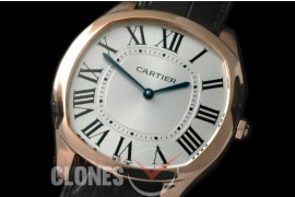 CARDR-0106 Drive de Cartier Extra Flat RG/LE White Asian Handwind 17J