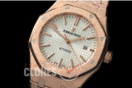 AP15410-111 AP154010 Royal Oak Frosted RG/RG White Asian 2813 / 3120
