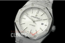 AP15410-101 AP154010 Royal Oak Frosted SS/SS White Asian 2813 / 3120
