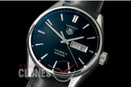 TGCA-00523L Carrera Calibre 5 Day-Date Automatic SS/LE Black A-2836