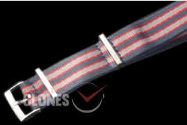 OMACC00081 007 Edition Nato Strap For Seamaster Blue/Red/ Grey 