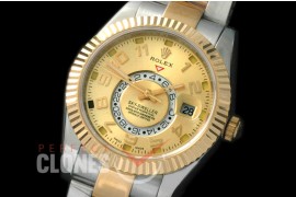 RSKD01054 SkyDweller SS/YG Gold Numeral Asian ST3855 Mod to Cal 9001 