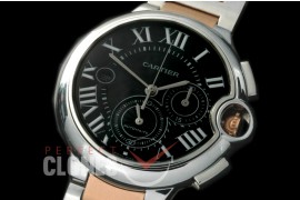 CARBA-C-112S Ballon de Cartier Chrono SS/YG/SS Black A-7750