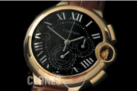 CARBA-C-122 Ballon de Cartier Chrono YG/LE Black A-7750