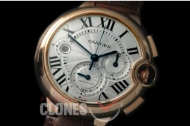 CARBA-C-126 Ballon de Cartier Chrono RG/LE White A-7750