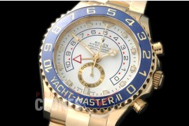0 RYM2-026A Yachtmaster II 116688 YG/YG White A-7750/Mod to Calibre 4161