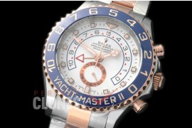 0 RYM2-022A Yachtmaster II 116681 SS/RG White A-7750/Mod to Calibre 4161