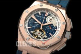 APT20013 Royal Oak Offshore Tourbillon Chronograph RG/RU Blue A-2813 