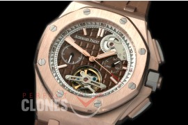 APT20014 Royal Oak Offshore Tourbillon Chronograph RG/RU Brown A-2813 