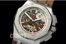 APT20004 Royal Oak Offshore Tourbillon Chronograph SS/RU Brown A-2813 