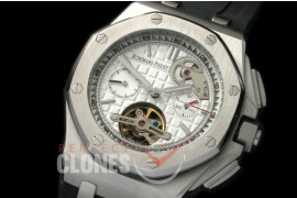 APT20001 Royal Oak Offshore Tourbillon Chronograph SS/RU White A-2813 