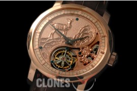 0 VCZ-108 Legend of the Chinese Zodiac - Year of the Goat Tourbillon RG/LE Flying Man Tourbillon 