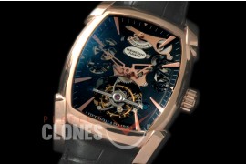 PG00131 Forma XL Reserve De Marche Skeleton Tourbillon SS/LE Black Bridge Tourbillon 