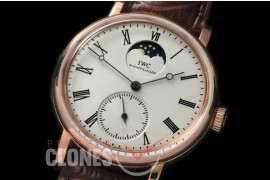 0 0 IWPTV00111 Vintage Portofino Moonphase RG/LE White Roman Asian 6498 Modified 