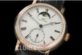 0 0 IWPTV00106 Vintage Portofino Moonphase YG/LE White Roman Asian 6498 Modified 