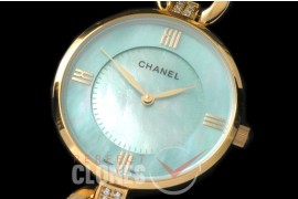 CHJW-058 Jewelry Series YG/LE MOP Blue Jap Quartz