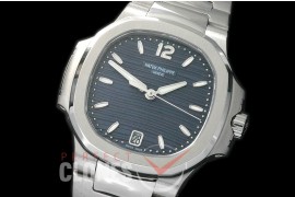 PP-7118-103 Nautilus Ladies 7118 SS/SS Blue Miyota 9015 Modified Calibre 324SC