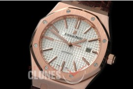 AP15400-18K-101 Royal Oak 15400 Automatic RG/LE White M-9015/3120 