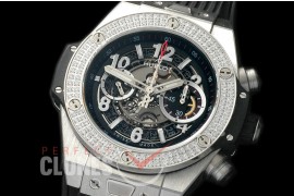 HB45-011D Big Bang Unico SS/DIAM/RU Grey Skeleton Asian 7750 28800 