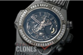 HB45-017E Big Bang Unico CER/RU Black Skeleton Asian 7750 28800 