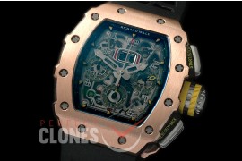 0 RM011-911 Felipe Massa Rose Gold RG/RU Skeletonized A-7750 28800