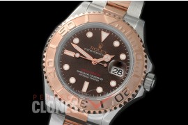 0RYMENTR00081 ARF/JF 116621 Yachtmaster Men SS/RG Brown A-2824