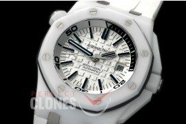 APD00051 Royal Oak Offshore Diver White Ceramic 15707 CER/RU White A-3120 - Special Offer 