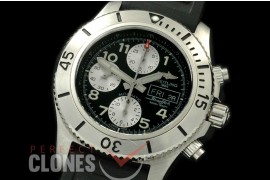 BLSF00022R Superocean Steelfish Chrono SS/RU Black A-7750