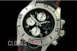 BLSF00022L Superocean Steelfish Chrono SS/LE Black A-7750