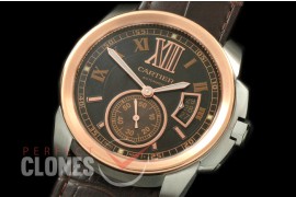 CARCC00028L Calibre de Cartier SS/RG/LE Brown Miyota 8205