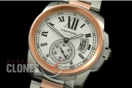 CARCC00026S Calibre de Cartier SS/RG White Miyota 8205