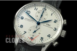 IWPG00052 ZF 3714 Portugese Chrono SS/LE White/Blue A-7750