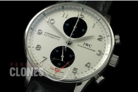 IWPG00053 ZF 3714 Portugese Chrono SS/LE White/Black A-7750