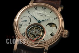 PP-CTM-077 Classic Tourbillon Moonphase/PR RG/LE White Roman Flying Tourbillon