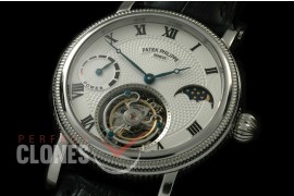 PP-CTM-071 Classic Tourbillon Moonphase/PR SS/LE White Roman Flying Tourbillon