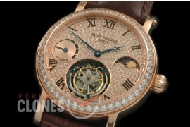 PP-CTM-092Z Classic Tourbillon Moonphase/PR RG/LE Diam Roman Flying 