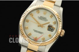 RL36DJ-18K-226 116233 MOP White Diam TT Swiss 2836
