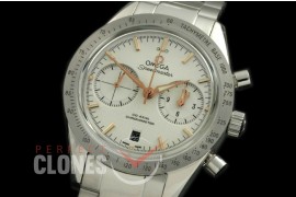 OMSP00703 Speedmaster SS/SS White/Rose Gold A-7750 Mod to Calibre 9300 Functions
