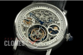 CARTDE-081 Rotonde De Cartier Skeleton Tourbillon SS/LE White Flying Tourbillon