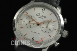 GL10042 Senator Sixties Chronograph SS/LE White/Rose Gold Asian 2813