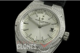 0 VCO-141L Overseas SS/LE/Diam White M-8215VC Calibre 5100