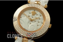 VE00006 Medusa Vanitas Ladies YG/RU White Swiss Qtz